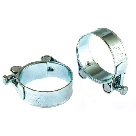 Хомуты металлические силовые 52-55 мм ширина 22 мм шарнирный W1 2 шт Сибртех 47541 купить в Кургане