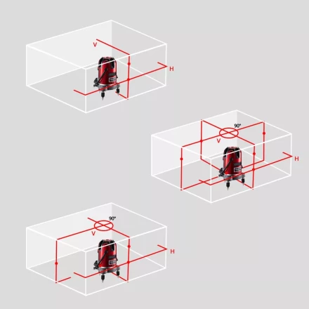 Уровень лазерный LL57 SET1 DEKO, 065-0201 купить в Кургане