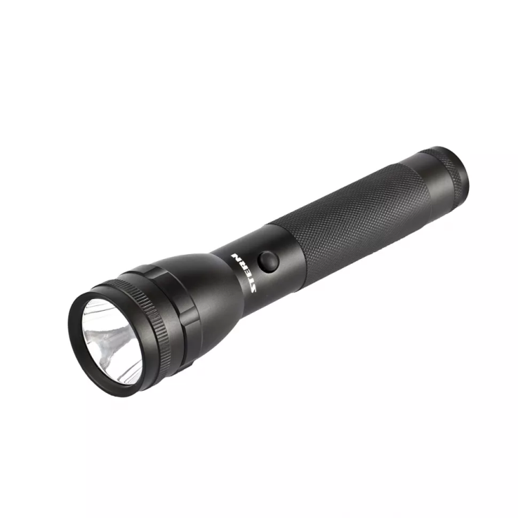 Фонарь профессиональный CREE Т6 LED 600 Лм 300 м 3 ч 100-50-5%-стробоскоп СоС 6АА Stern 90580 купить в Кургане