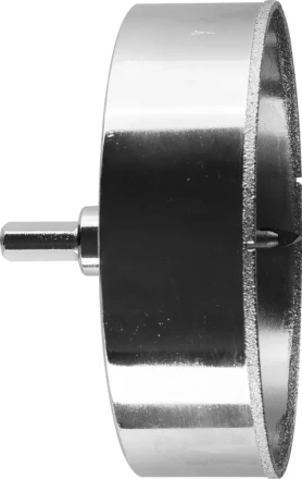 Коронка ЗУБР алмазная в сборе по кафелю, керамике с центрирующим сверлом и имбусовым ключом, зерно 60, 120мм 29850-120 купить в Кургане