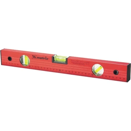 Уровень алюминиевый 2000 мм 3 глазка красный линейка MTX 332419 купить в Кургане