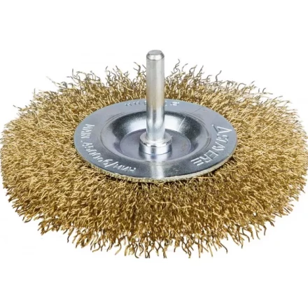 STAYER &quot;PROFESSIONAL&quot;. Щетка дисковая для дрели, витая латунированная стальная проволока 0,3мм, 75мм 35114-075_z01 купить в Кургане
