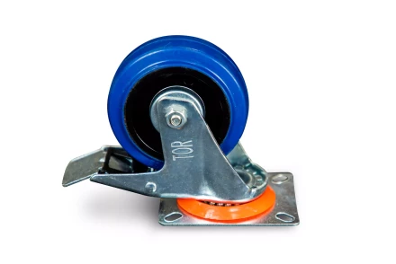 Колесо поворотное резина SRCLb 42 100 мм с тормозом (N) 1024207 купить в Кургане