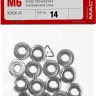 Гайка DIN 6923 с фланцем, M6, 14 шт, кл. пр. 8, оцинкованная, ЗУБР 303636-06 купить в Кургане