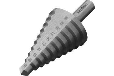 Сверло ступенчатое по металлу Сибртех 723014, 9-12-15-18-21-24-27-30-33-36 мм, 4241 купить в Кургане