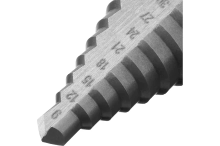 Сверло ступенчатое по металлу Сибртех 723014, 9-12-15-18-21-24-27-30-33-36 мм, 4241 купить в Кургане