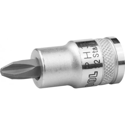 Торцовая бита-головка KRAFTOOL &quot;INDUSTRIE QUALITAT&quot;, материал S2, PHILLIPS, сатинированная, 1/2&quot;, PH3 27901-3_z01 купить в Кургане