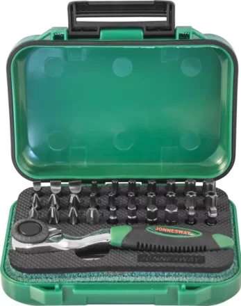 Набор вставок-бит трещеточная  рукоятка мини 1/4DR 32предмета Jonnesway RD01032S 49303 купить в Кургане