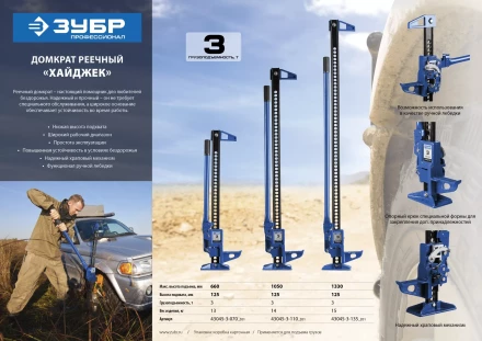 Домкраты реечные механические серия ПРОФЕССИОНАЛ купить в Кургане