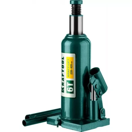 Домкрат гидравлический бутылочный &quot;Kraft-Lift&quot;, сварной, 6т, 220-435мм, KRAFTOOL 43462-6 43462-6_z01 купить в Кургане