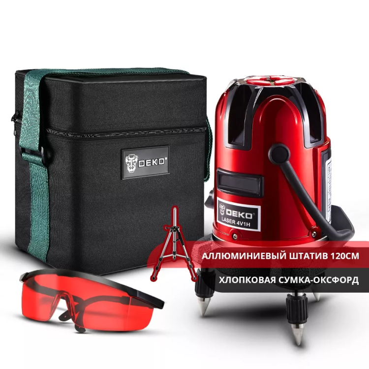 Уровень лазерный со штативом DEKO LL57 SET2, 065-0280 купить в Кургане
