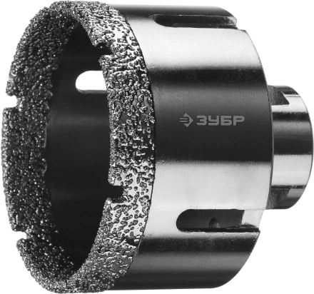 Алмазная коронка ЗУБР &quot;ПРОФЕССИОНАЛ&quot; универсальная для УШМ, сухое сверление, алмазы на вакуумной пайке,  посадка М14, d=68мм 29865-68 купить в Кургане