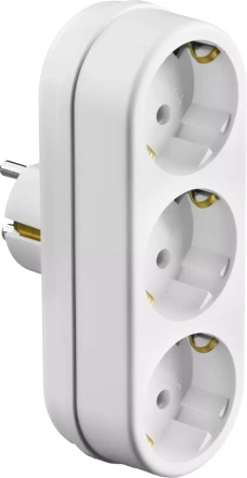 Разветвитель СИБИН электрический линейный с заземлением, 3 гнезда, 16А/220В 55099-3 купить в Кургане