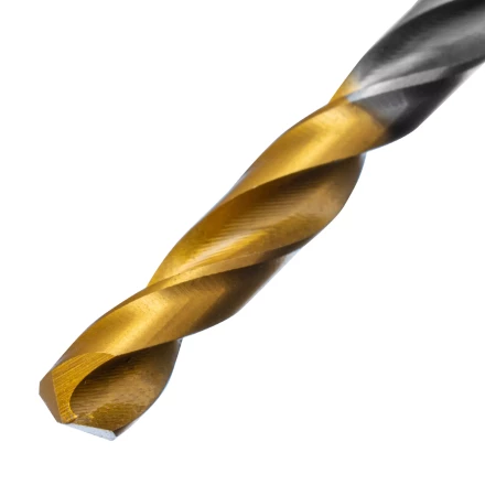 Сверло спиральное по металлу Denzel 5 х 132 мм, Р6М5, Golden Tip, удлиненное, 718254 купить в Кургане