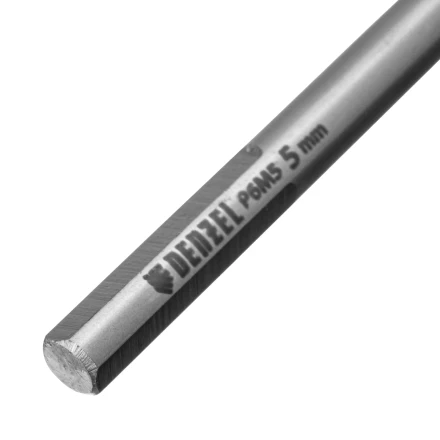 Сверло спиральное по металлу Denzel 5 х 132 мм, Р6М5, Golden Tip, удлиненное, 718254 купить в Кургане