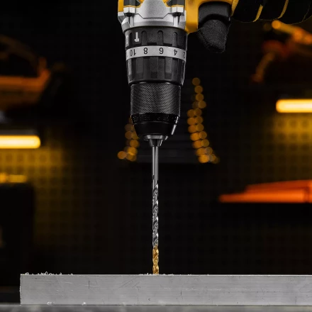 Сверло спиральное по металлу Denzel 5 х 132 мм, Р6М5, Golden Tip, удлиненное, 718254 купить в Кургане