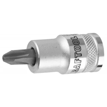 Торцовая бита-головка KRAFTOOL &quot;INDUSTRIE QUALITAT&quot;, материал S2, PHILLIPS, сатинированная, 1/2&quot;, PH4 27901-4_z01 купить в Кургане