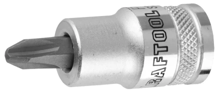 Торцовая бита-головка KRAFTOOL &quot;INDUSTRIE QUALITAT&quot;, материал S2, PHILLIPS, сатинированная, 1/2&quot;, PH4 27901-4_z01 купить в Кургане