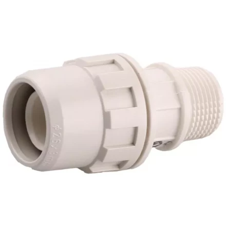 Муфта ЗУБР "ШиреФит" соединительная, "штуцер с гайкой - внешняя резьба", 20мм-3/4" 51461-20-3/4 купить в Кургане