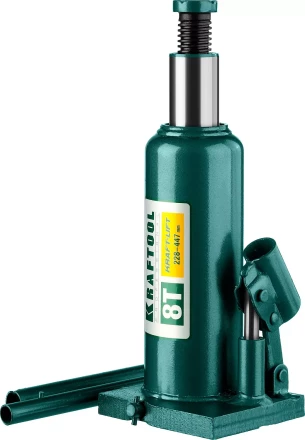 Домкрат гидравлический бутылочный &quot;Kraft-Lift&quot;, сварной, 8т, 228-447мм, KRAFTOOL 43462-8 43462-8_z01 купить в Кургане