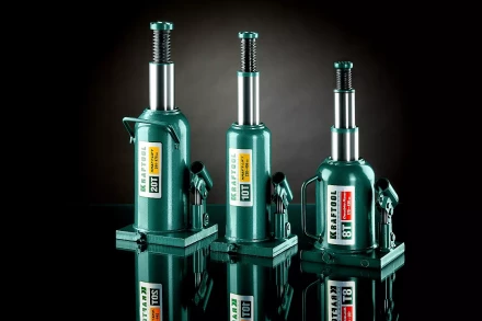 Домкрат гидравлический бутылочный &quot;Kraft-Lift&quot;, сварной, 8т, 228-447мм, KRAFTOOL 43462-8 43462-8_z01 купить в Кургане