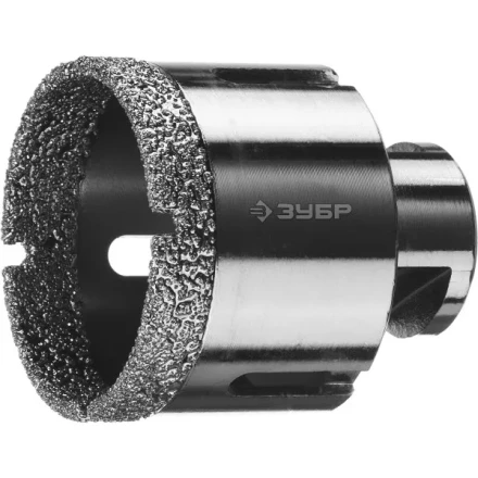 Алмазная коронка ЗУБР &quot;ПРОФЕССИОНАЛ&quot; универсальная для УШМ, сухое сверление, алмазы на вакуумной пайке,  посадка М14, d=54мм 29865-54 купить в Кургане