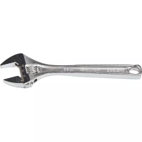 Ключ ЗУБР "ЭКСПЕРТ" разводной,Cr-V,хромир покрытие,эргоном рукоятка,увелич зев,угол наклона губок 15град,200мм/8",28мм 27260-20