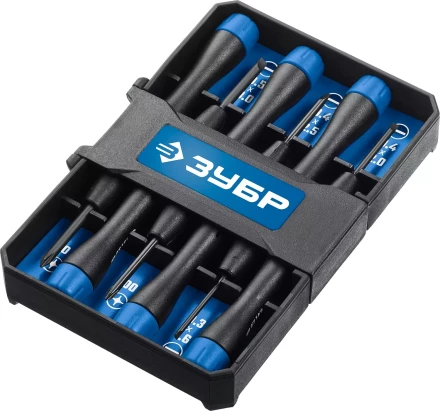 Набор отверток для точных работ TX-6 6 предметов ЗУБР(SL1.6 SL2 SL2.5 SL3 PH00 PH0) купить в Кургане