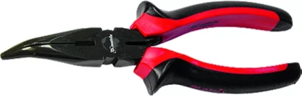 Длинногубцы Black Nickel 180 мм изогнутые двухкомпонентные рукоятки MATRIX 17460 купить в Кургане