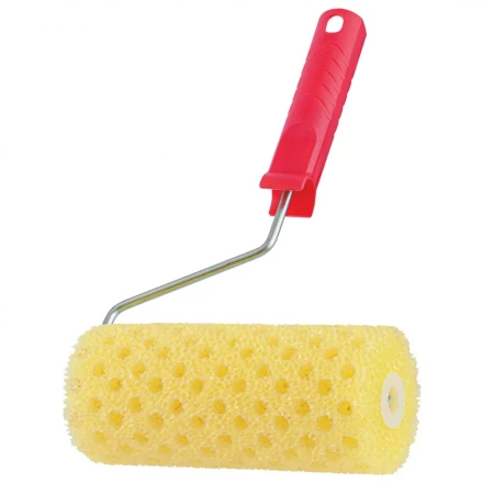 Валик &quot;Структурный&quot; поролоновый с ручкой Matrix, &quot;горошек&quot;, 180 мм, D 80 мм, D ручки 6 мм, 80215 купить в Кургане