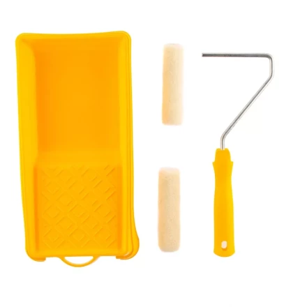 Малярный набор для работ с лаками: кювета 150 мм х 290 мм и мини-валик 110 мм Сибртех 80458 купить в Кургане