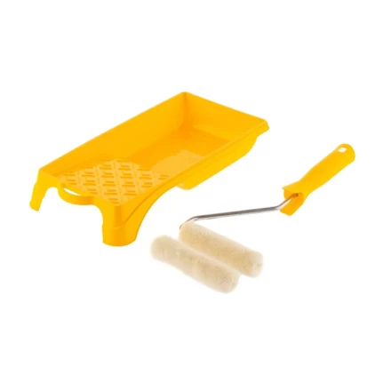 Малярный набор для работ с лаками: кювета 150 мм х 290 мм и мини-валик 110 мм Сибртех 80458 купить в Кургане