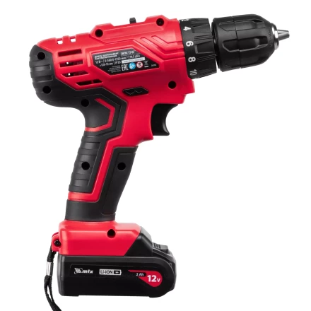 Дрель-шуруповерт аккумуляторная MTX MCDL-12-02, Li-Ion, 12 В, 2 акк. 26182 купить в Кургане