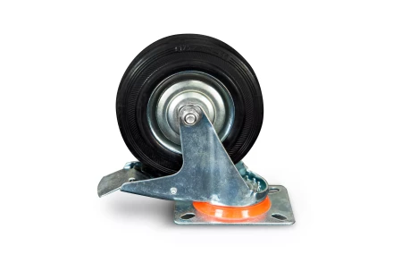 Колесо поворотное резина SRCLb 55 125 мм с тормозом (N) 1024208 купить в Кургане