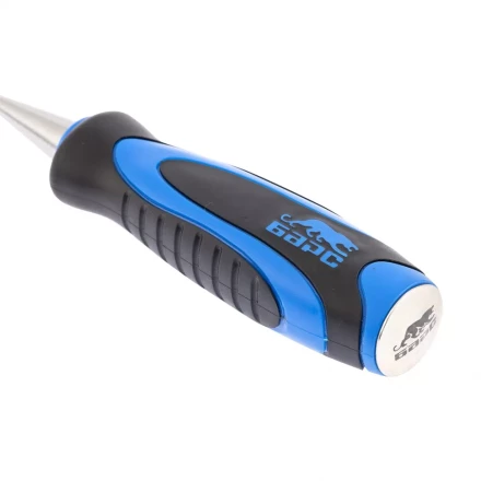 Долото-стамеска,плоская,24мм, двухкомпонентная рукоятка,металлический затыльник БАРС 24649 купить в Кургане