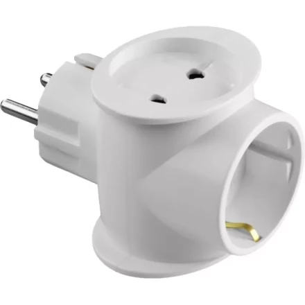 Разветвитель СИБИН электрический с заземлением, 3 гнезда, 16А/220В 55098-3 купить в Кургане