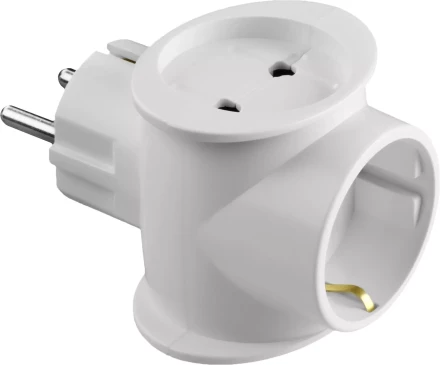 Разветвитель СИБИН электрический с заземлением, 3 гнезда, 16А/220В 55098-3 купить в Кургане