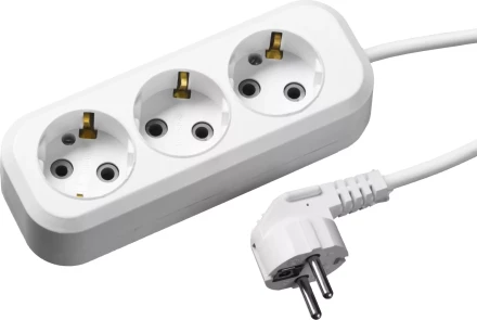 Удлинитель СИБИН электрический, ПВС сечение 0,75кв мм, 3 гнезда, макс мощн 2200Вт, 5м, заземление 55034-5 купить в Кургане