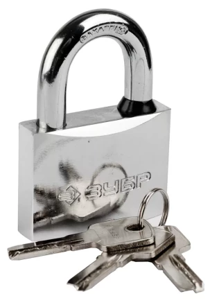 Замок ЗУБР &quot;ЭКСПЕРТ&quot; навесной, стальной корпус, классическая форма, закаленная дужка, 60мм 37227-60 купить в Кургане