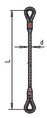 Строп ветвь канатная ВК-1 т L=3 м заплет купить в Кургане