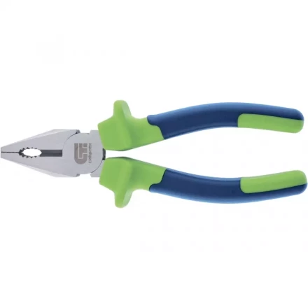 Плоскогубцы комбинированные 180 мм двухкомпонентные рукоятки СИБРТЕХ 17051 купить в Кургане