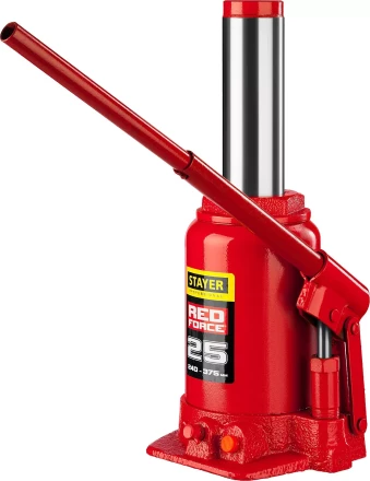 Домкрат гидравлический бутылочный &quot;RED FORCE&quot;, 25т, 240-375 мм, STAYER 43160-25 43160-25_z01 купить в Кургане