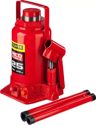 Домкрат гидравлический бутылочный &quot;RED FORCE&quot;, 25т, 240-375 мм, STAYER 43160-25 43160-25_z01 купить в Кургане