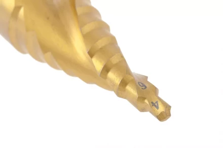Сверло ступенчатое 4-6-8-10-12-14-16-18-20 мм HSS спиральный проф. шестигр. хвостовик MATRIX 72356 купить в Кургане