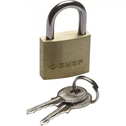 Замок ЗУБР &quot;ЭКСПЕРТ&quot; навесной мини, латунный корпус, 25мм 37130-25 купить в Кургане