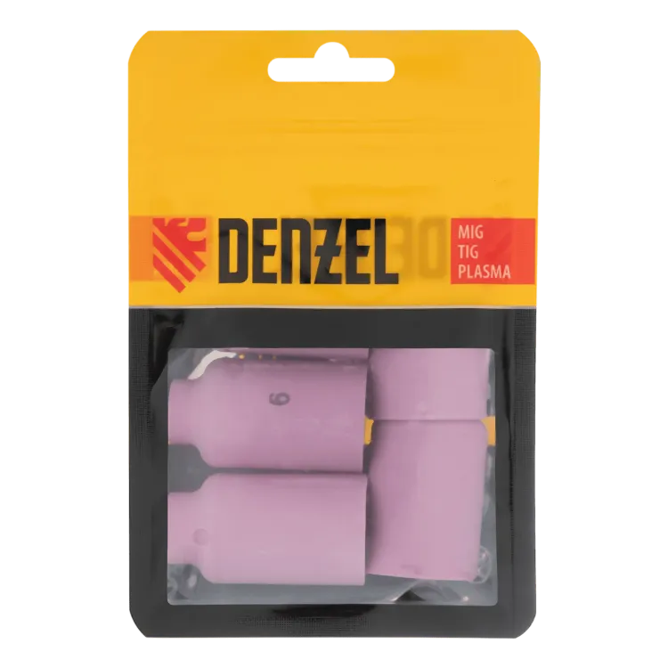Набор керамических сопел для газовой линзы № 5, 6, 7, 8, 10 Denzel 93659 купить в Кургане