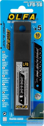Лезвие OLFA, сегментированное, тефлоновое покрытие 18 мм OL-LFB-5B купить в Кургане