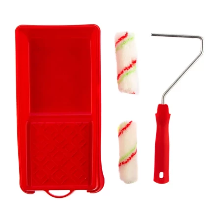 Малярный набор для работ с эмалями: кювета 150 мм х 290 мм и мини-валик 110 мм Сибртех 80453 купить в Кургане