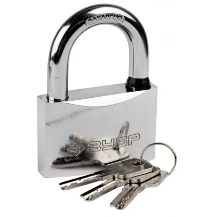 Замок ЗУБР &quot;ЭКСПЕРТ&quot; навесной, стальной корпус, классическая форма, закаленная дужка, 70мм 37227-70 купить в Кургане