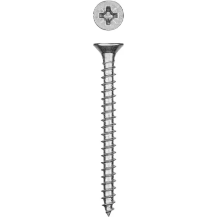 Саморезы СУ-Б универсальные, 60 x 5.0 мм, 2 500 шт, белый цинк, ЗУБР 300370-50-060 купить в Кургане